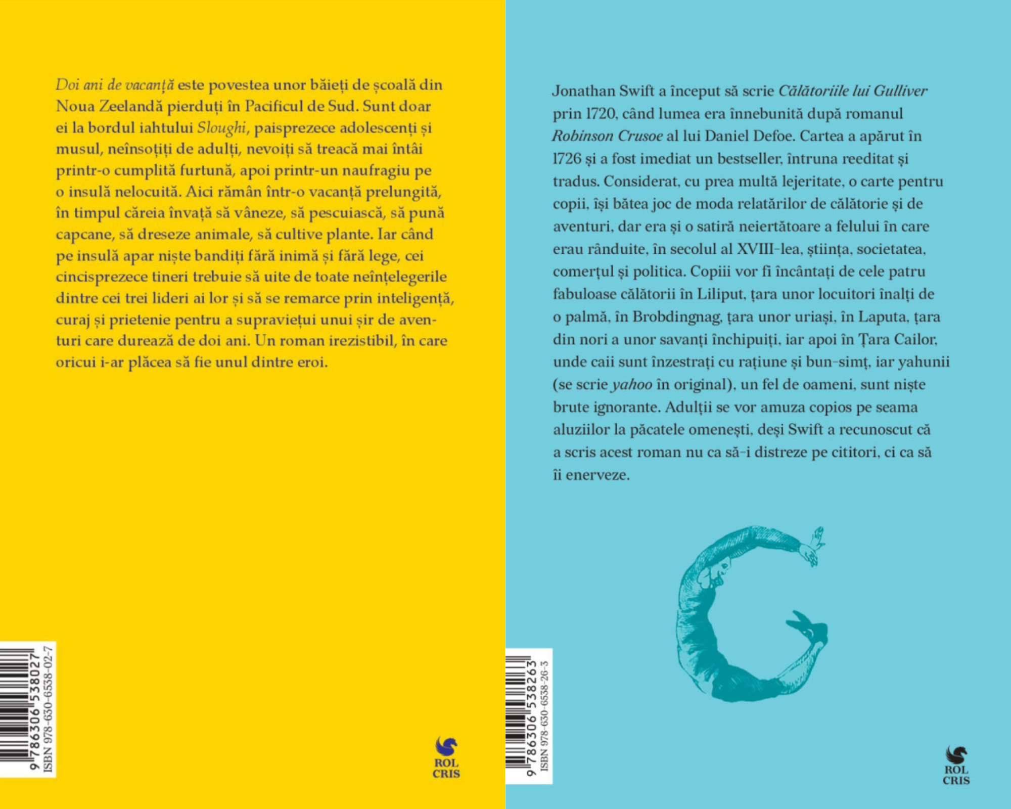 Pachet Doi ani de vacanta Jules Verne. Calatoriile lui Guliver Jonathan Swift, Rolcris