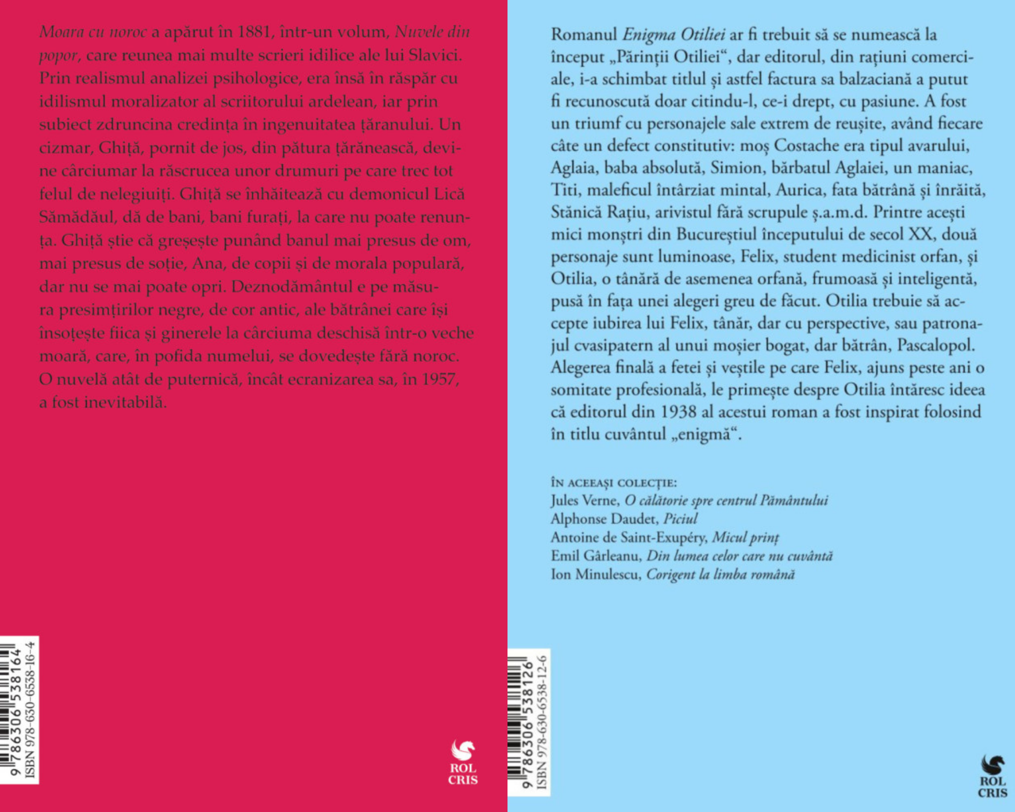 Pachet Moara cu noroc Ioan Slavici. Enigma Otiliei G. Calinescu, Rolcris