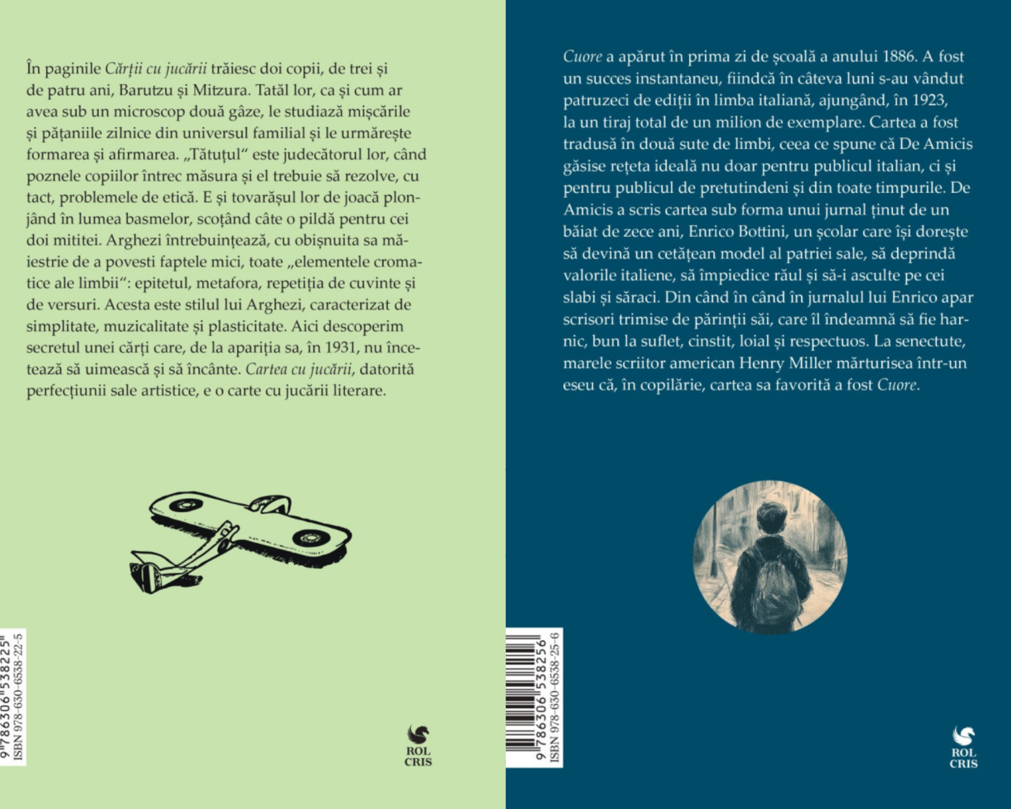 Pachet Cartea cu jucarii Tudor Arghezii. Cuore. Inima de copil Edmondo De Amicis, Rolcris