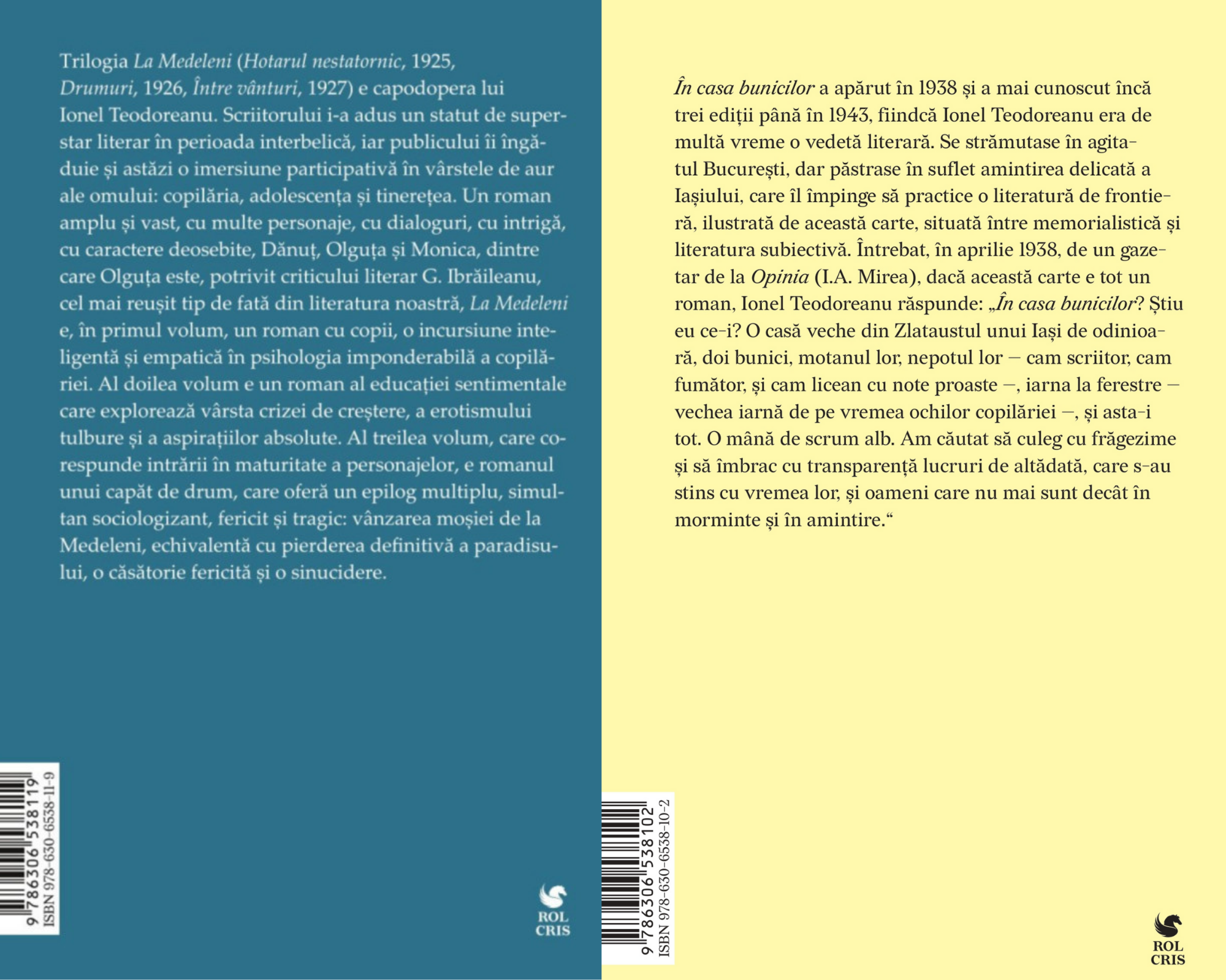 Pachet La medeleni. In casa bunicului, Ionel Teodoreanu, Rolcris