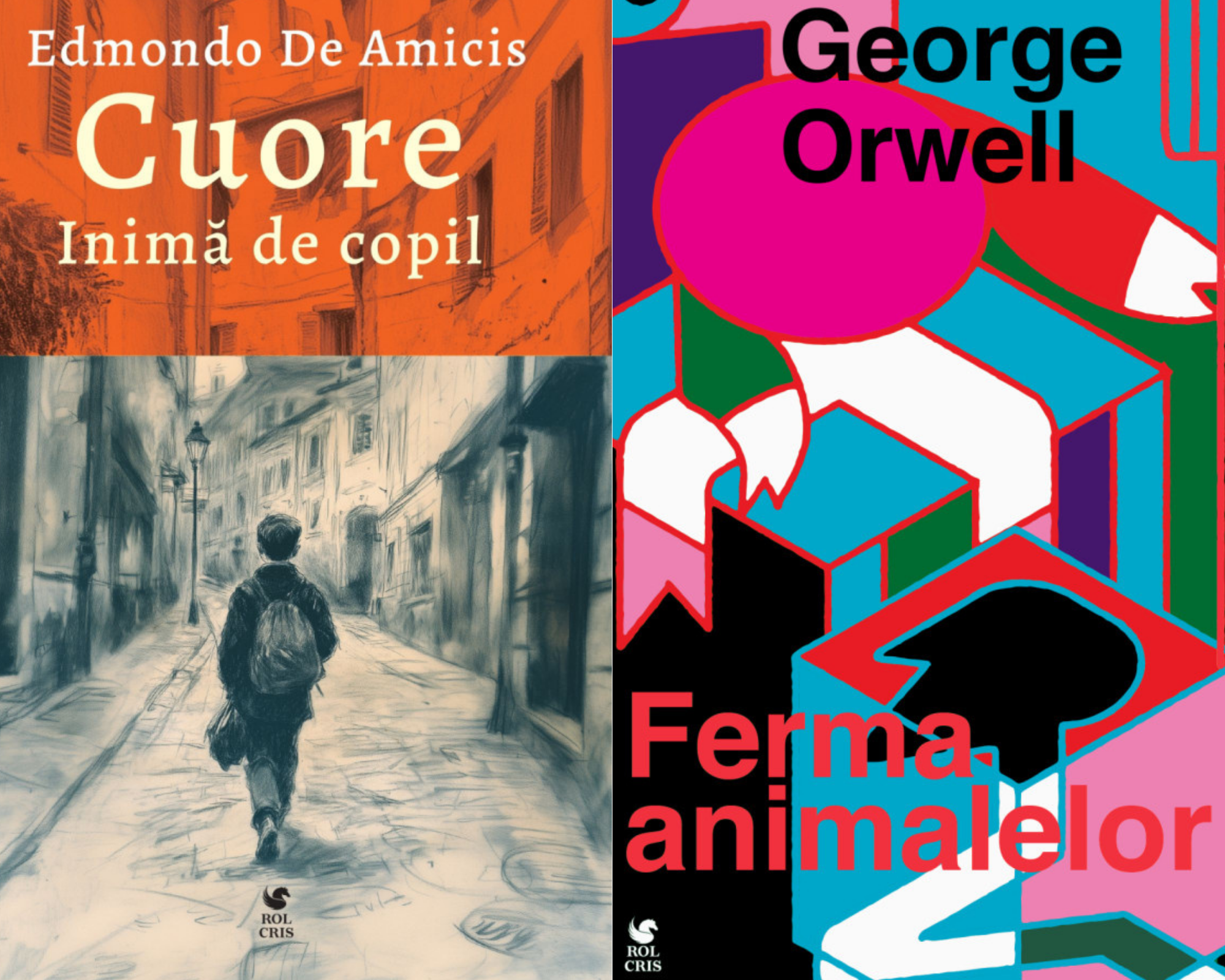Pachet Cuore. Inima de copil Edmondo De Amicis. Ferma animalelor George Orwell, Rolcris
