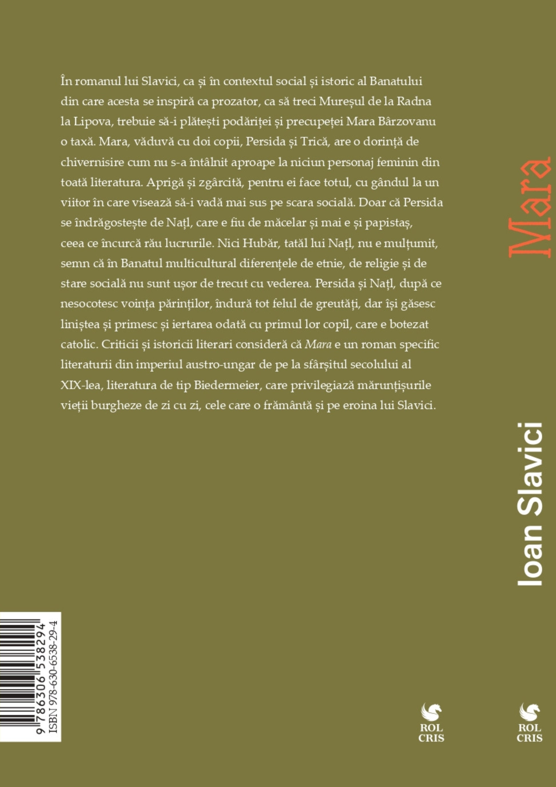 Mara, Ioan Slavici, Rolcris