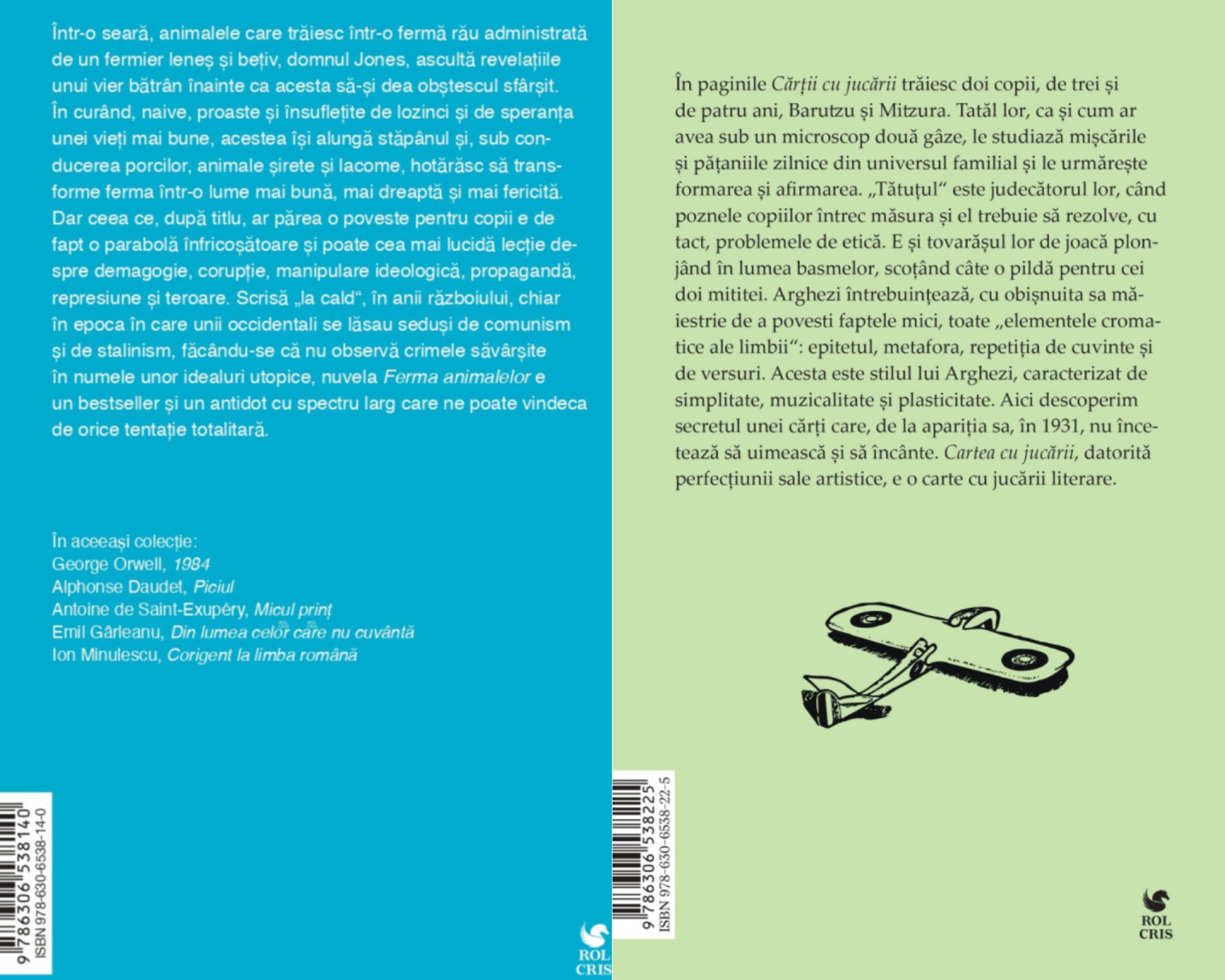 Pachet Ferma animalelor George Orwell. Cartea cu jucarii Tudor Arghezi, Rolcris