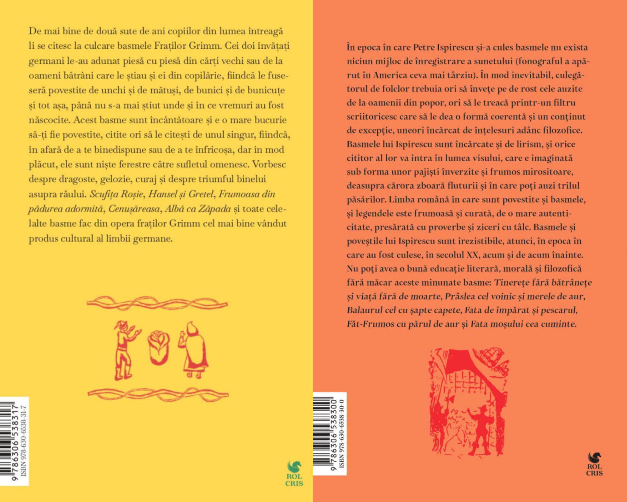 Pachet Basme Fratii Grimm. Basme Petre Ispirescu, Rolcris