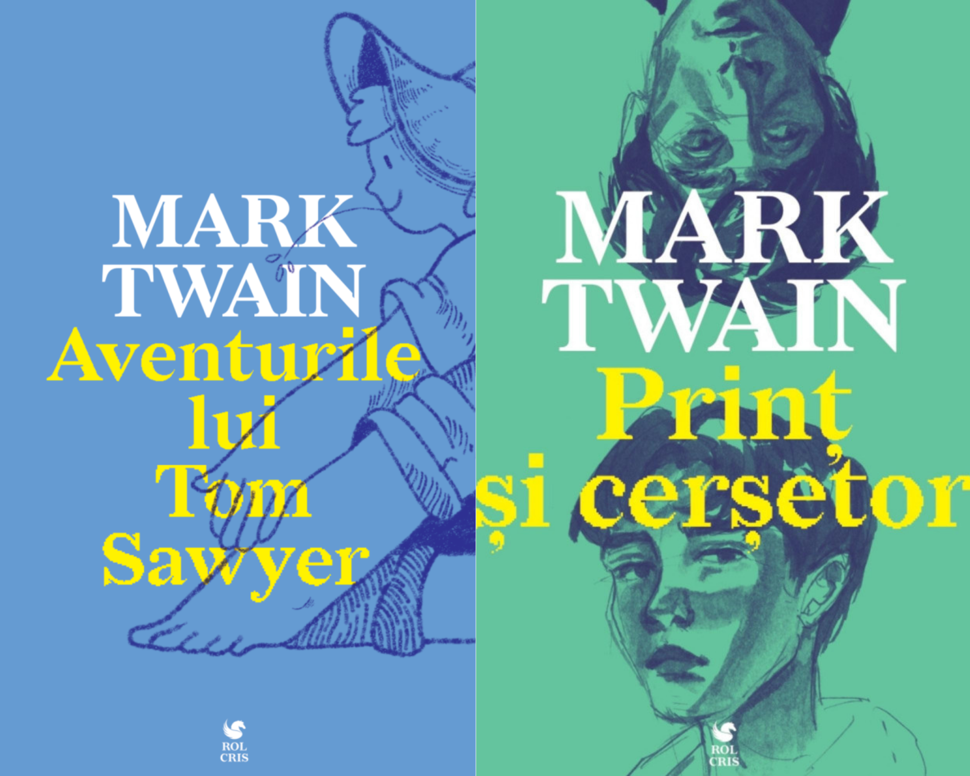 Pachet Aventurile lui Tom Sawyer Mark Twain. Print si cersetor Mark Twain, Rolcris