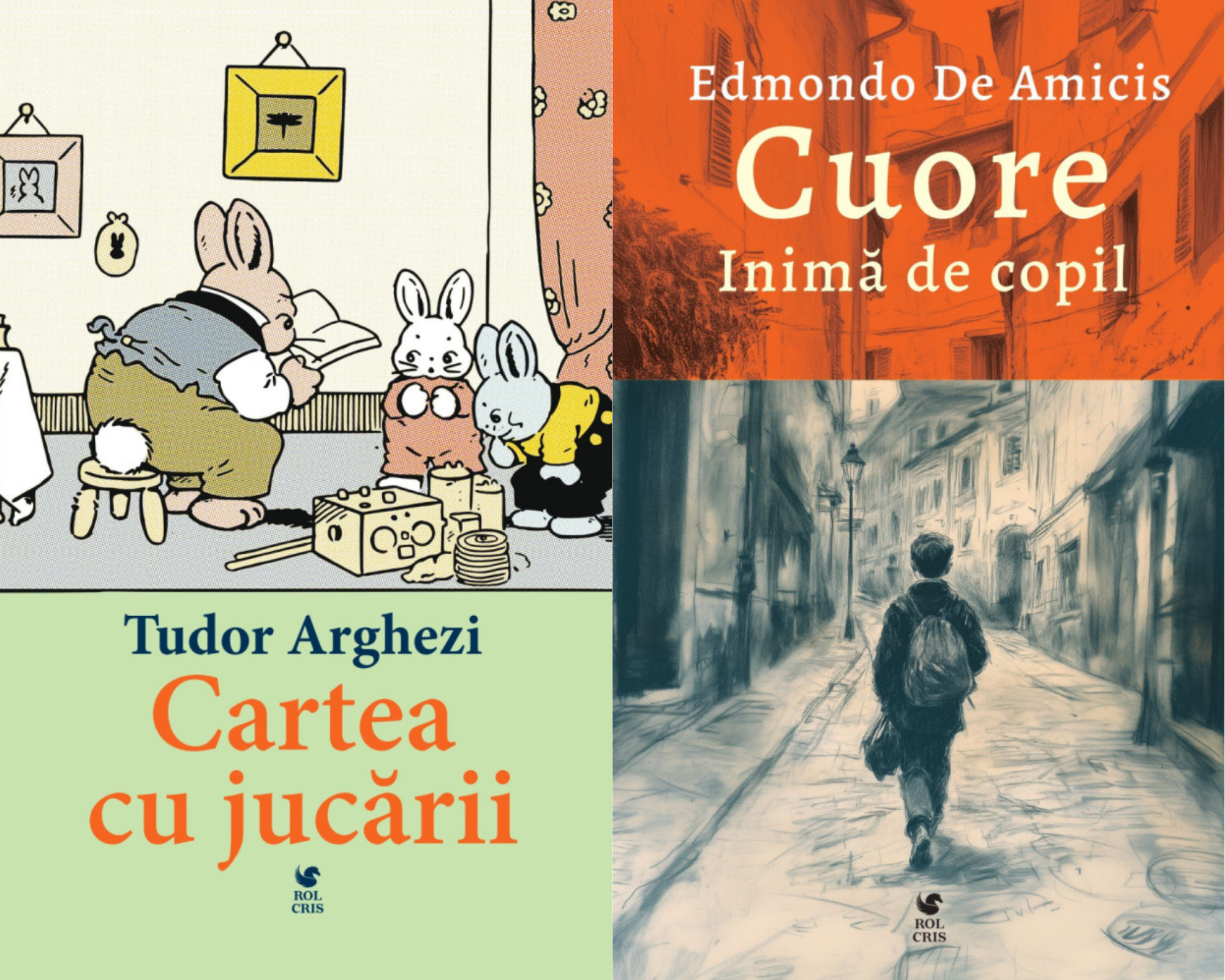 Pachet Cartea cu jucarii Tudor Arghezii. Cuore. Inima de copil Edmondo De Amicis, Rolcris