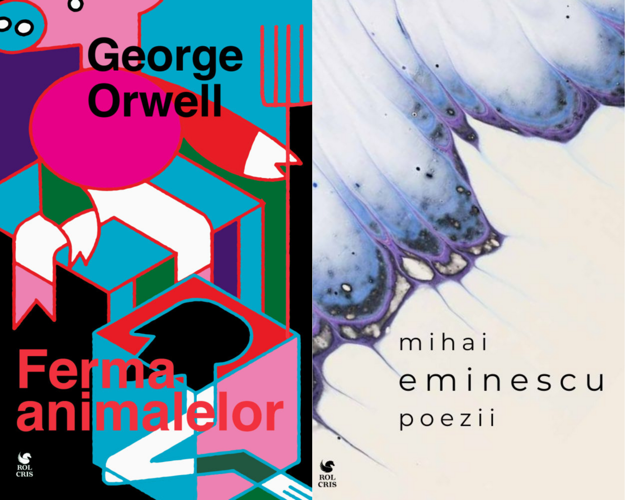 Pachet Ferma animalelor George Orwell. Poezii Mihai Eminescu, Rolcris