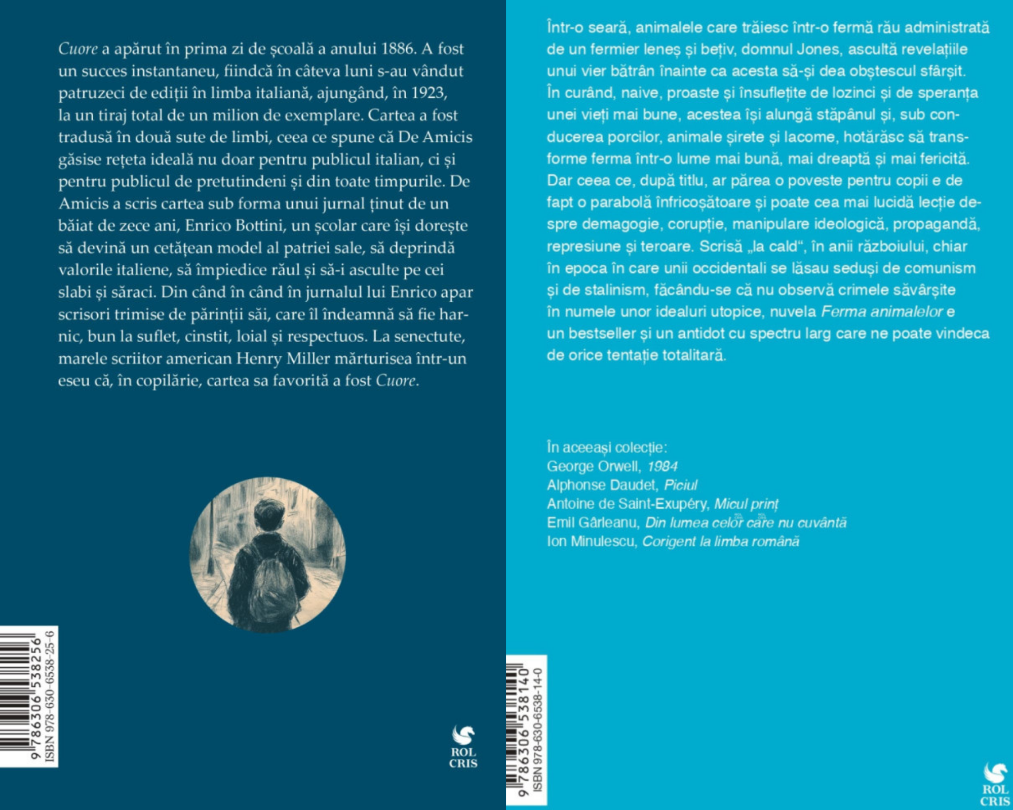 Pachet Cuore. Inima de copil Edmondo De Amicis. Ferma animalelor George Orwell, Rolcris
