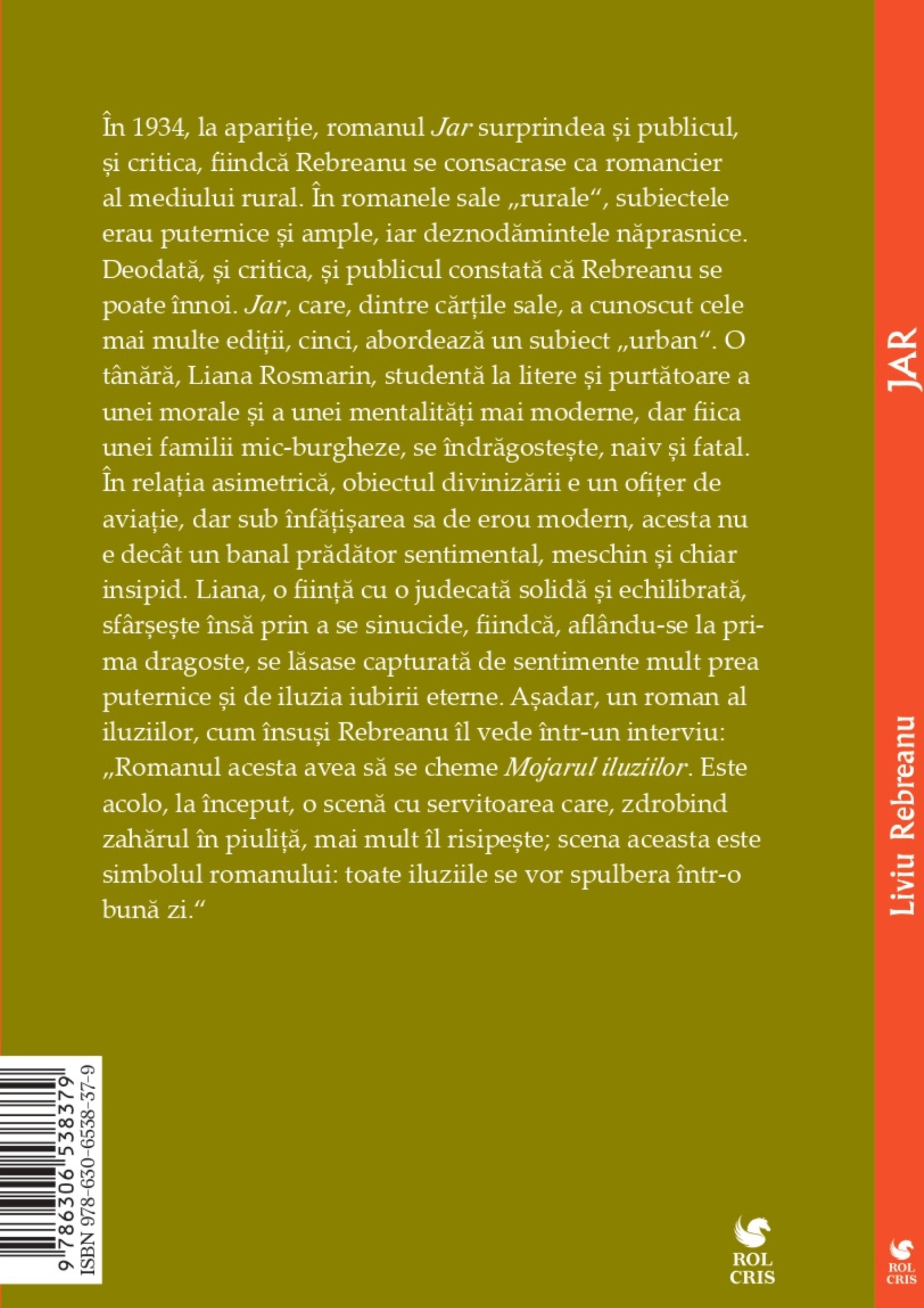 Jar, Liviu Rebreanu, Rolcris