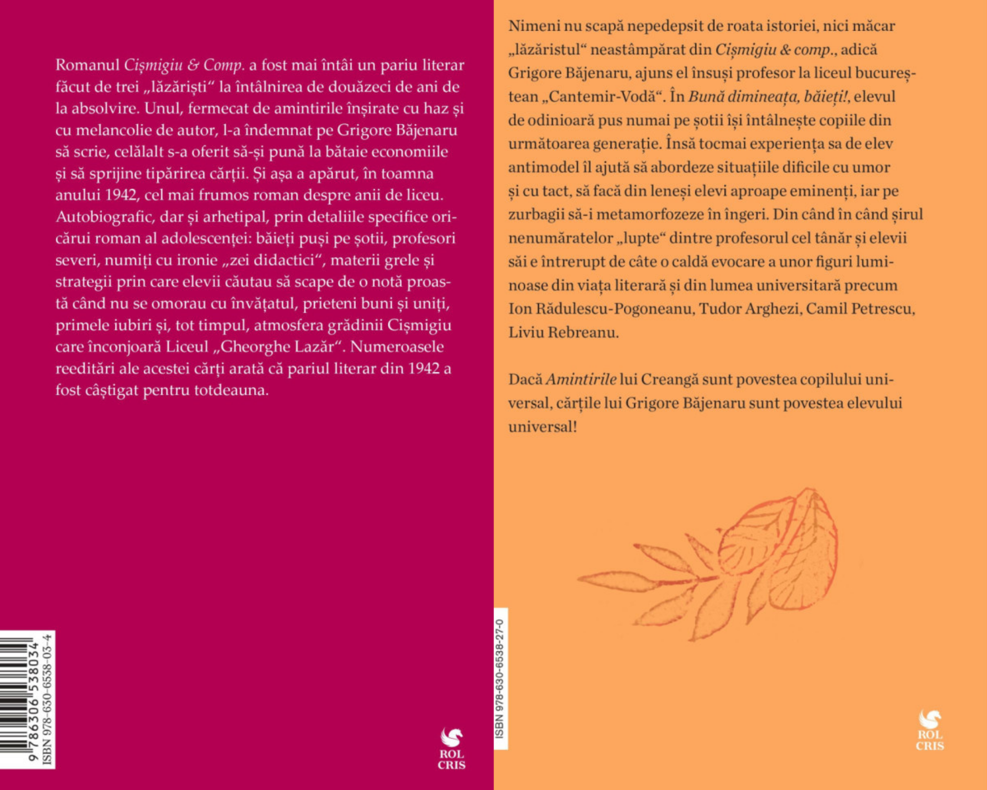 Pachet Cismigiu & Comp. Buna dimineata baieti, Grigore Bajenaru, Rolcris