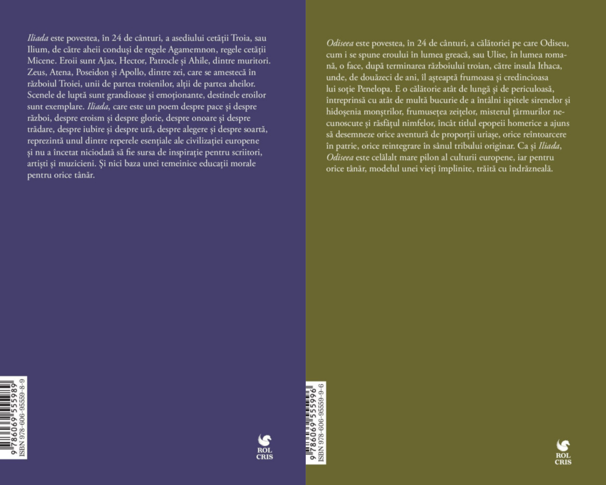 Pachet Iliada editia integrala. Odiseea editia integrala, Homer, Rolcris