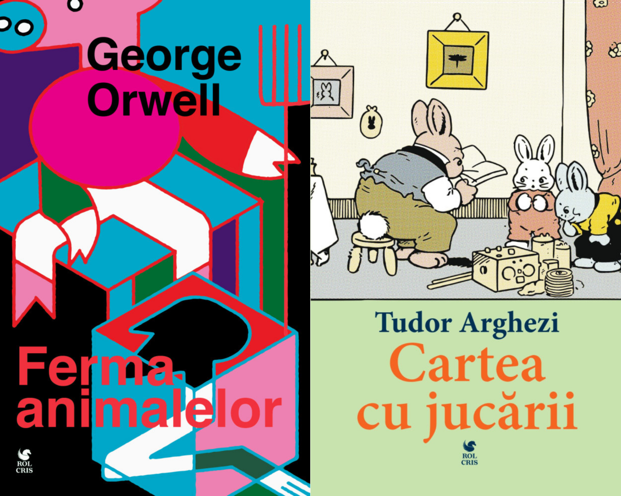 Pachet Ferma animalelor George Orwell. Cartea cu jucarii Tudor Arghezi, Rolcris
