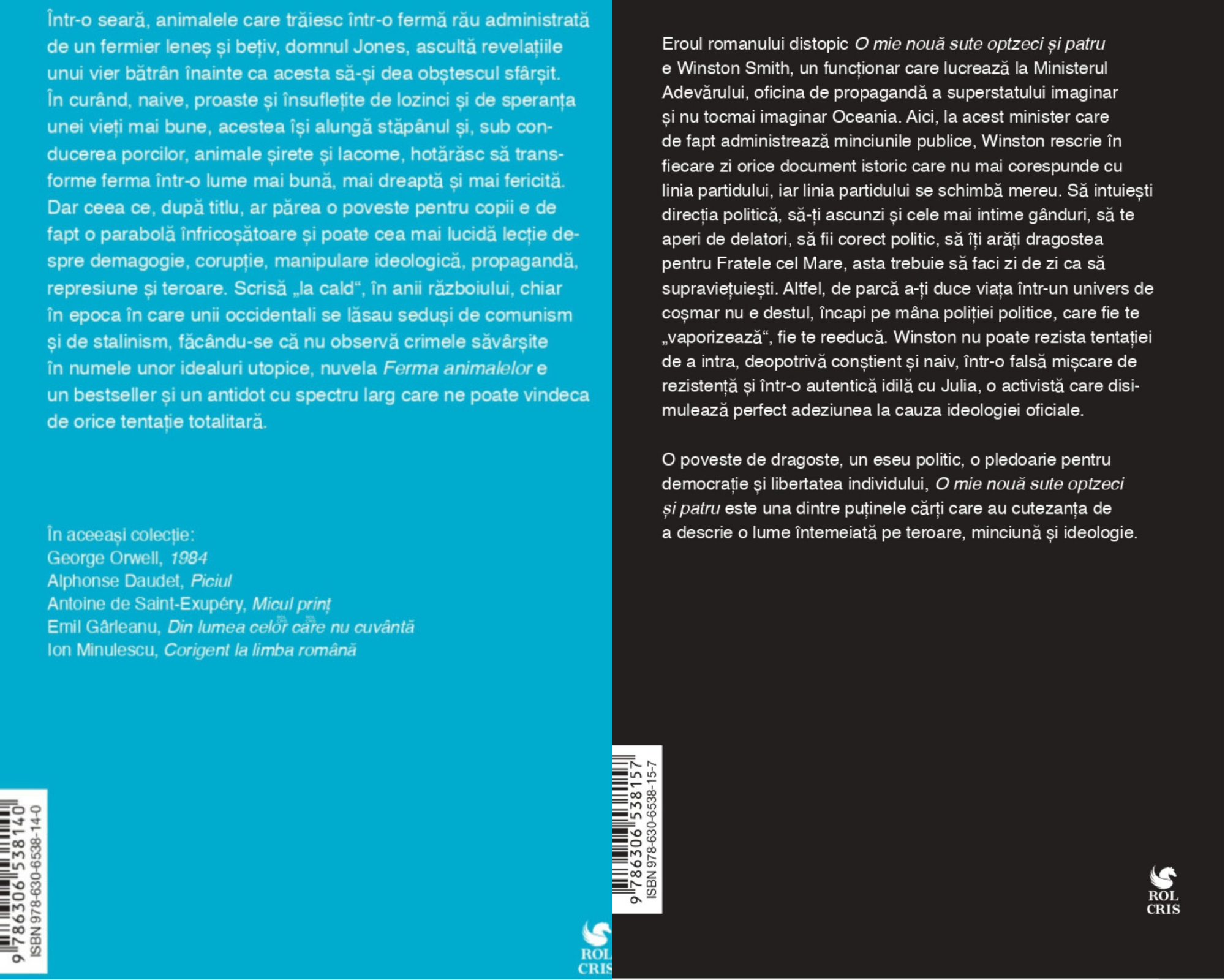 Pachet Ferma animalelor. 1984, George Orwell, Rolcris