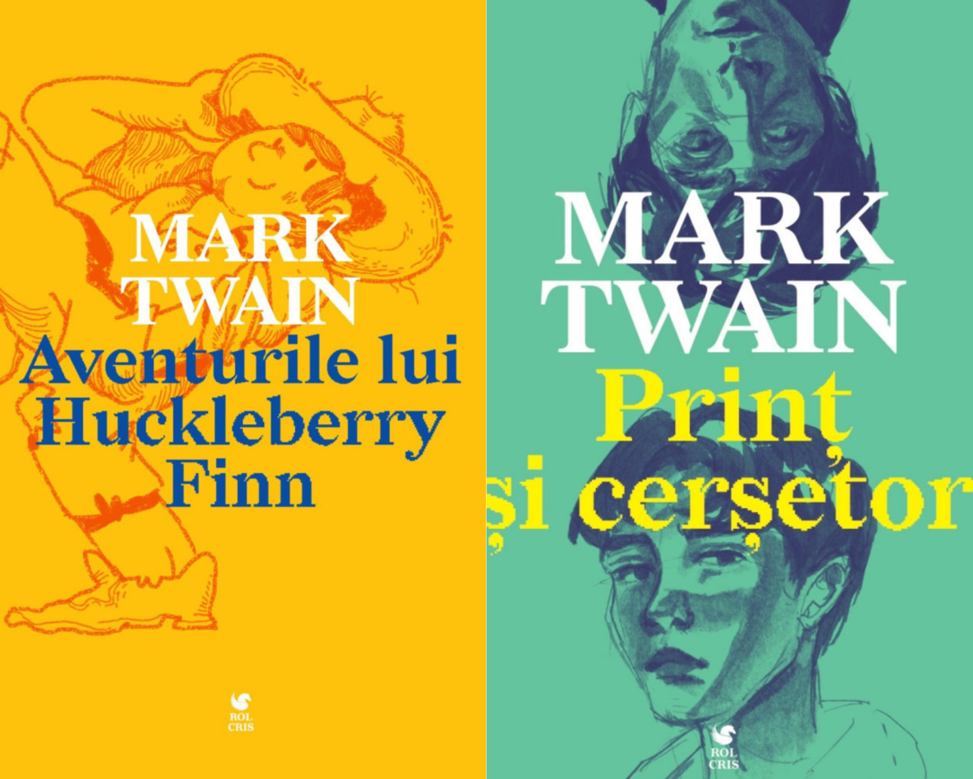 Pachet Aventurile lui Huckleberry Finn Mark Twain. Print si cersetor Mark Twain, Rolcris