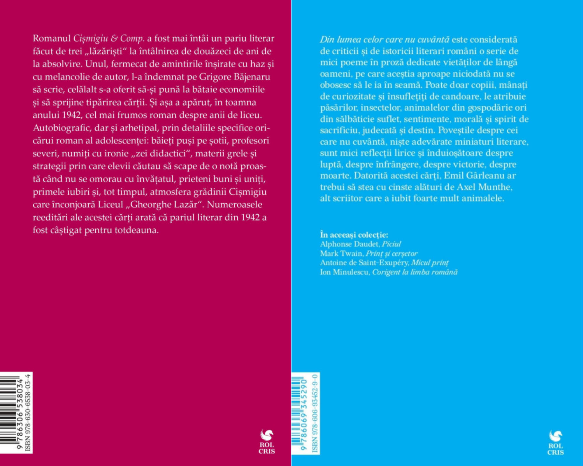 Pachet Cismigiu & Comp Grigore Bajenaru. Din lumea celor care nu cuvanta Emil Garleanu, Rolcris